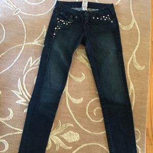 True Religion straight leg jeans.
